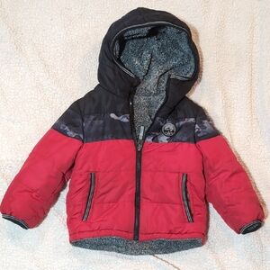 Gerry Weber Red and Black Kids Puffer Jacket